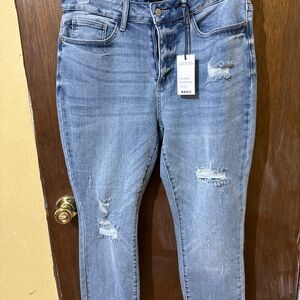 Judy Blue Light washed ultra distressed High Waisted Skinny Fit 14w NWT